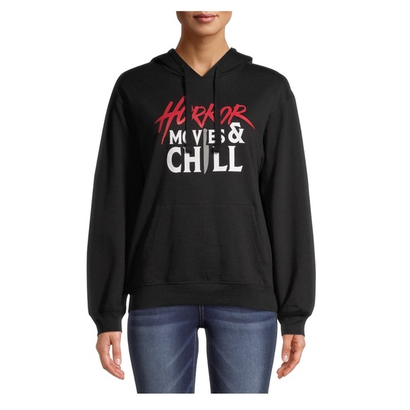 Hybrid Apparel Tops - Horror movies & chill Junior Hoodie NWOT